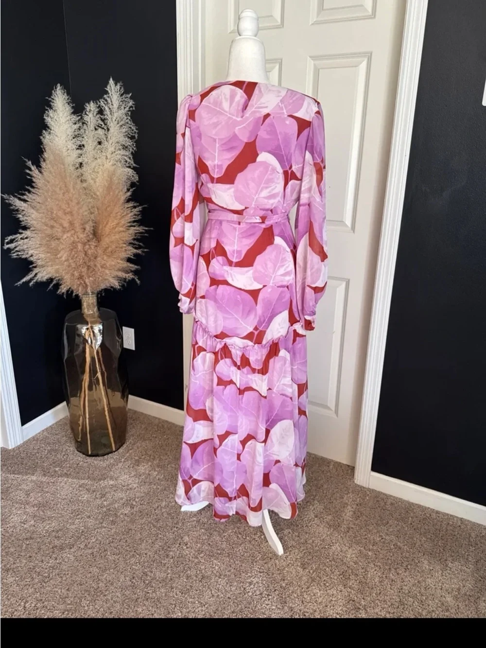 Anthropologie Hutch Geo Wrap Maxi Dress size Small